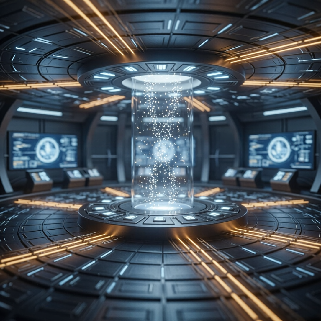 Ilustración conceptual de flujos de datos organizados que representan la integración de automatización e IA en la planificación de marketing.