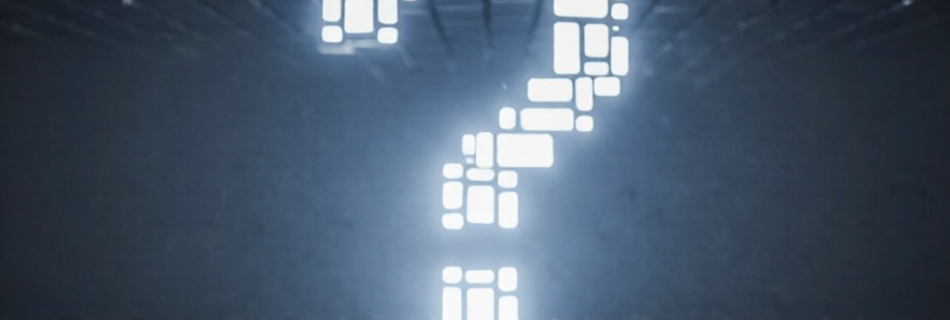 Ilustración conceptual de un camino de datos que representa la optimización SEO impulsada por inteligencia artificial en 2024.