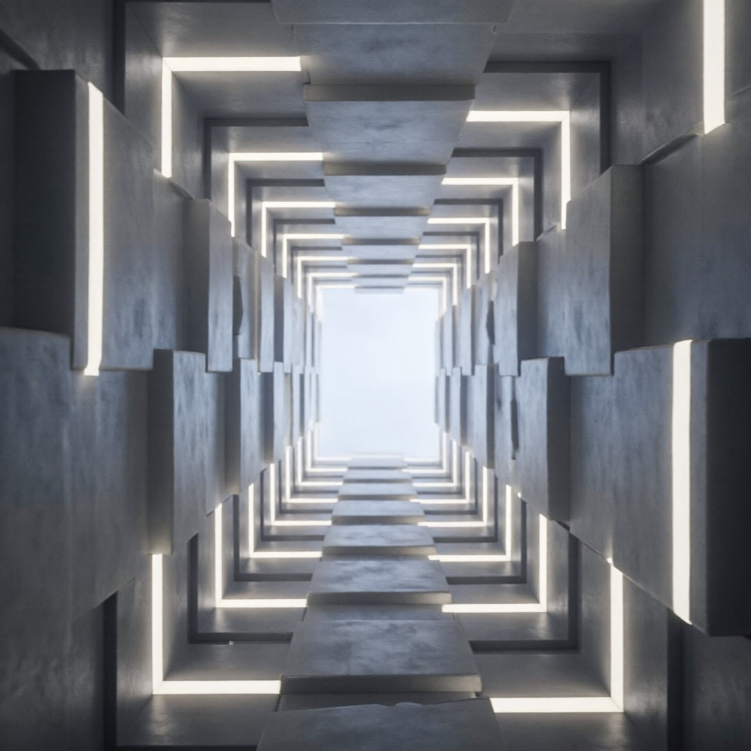 Ilustración conceptual de flujos de trabajo repetitivos transformándose en un camino claro y ordenado