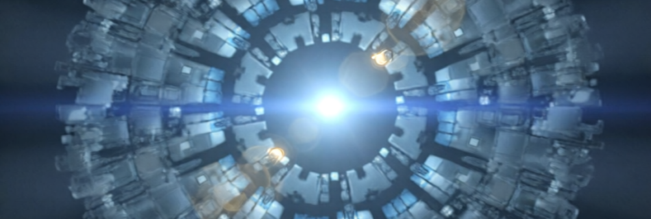 Ilustración conceptual de datos desordenados organizándose en flujos claros que simbolizan decisiones de marketing efectivas.